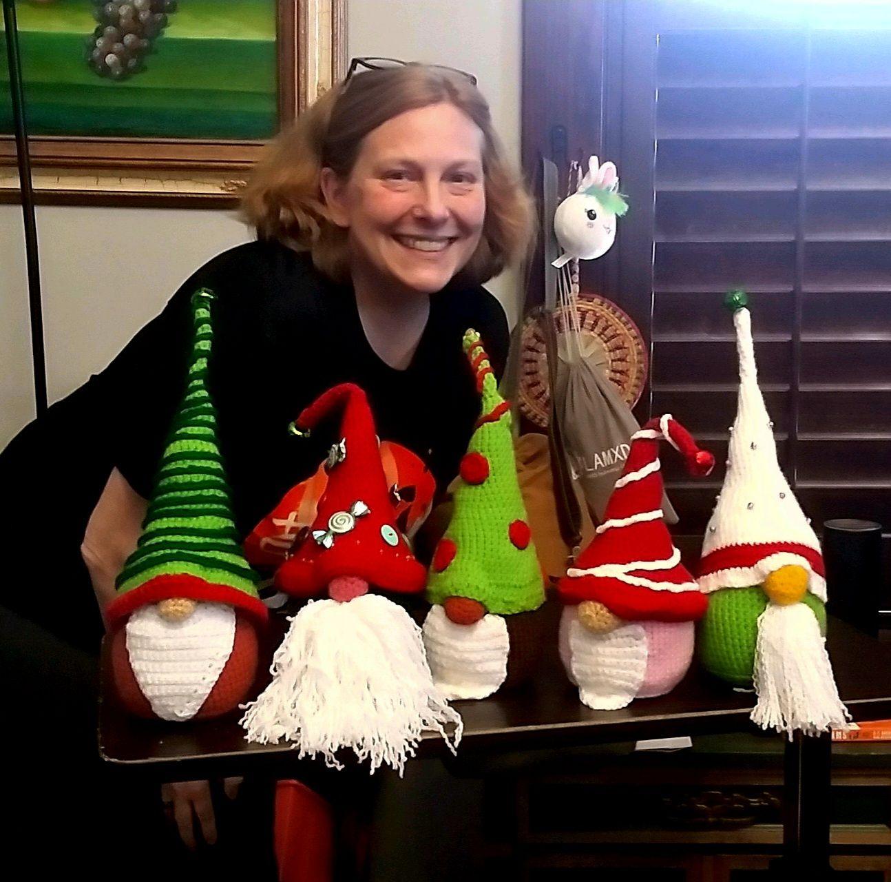 Jennifer Rios and her delightful gnomes