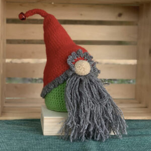 crocheted gnome - green man 5