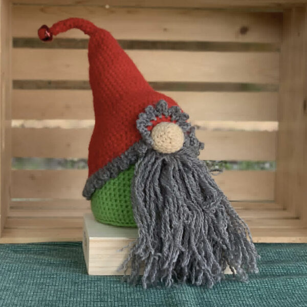 green man 5 crocheted gnome - green man 5