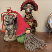 green man 6 crocheted gnome - green man 6