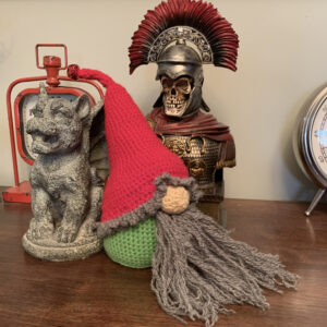 crocheted gnome - green man 6