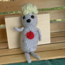 pee wee 3 crocheted doll - pee wee