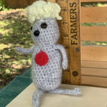 pee wee 6 crocheted doll - pee wee