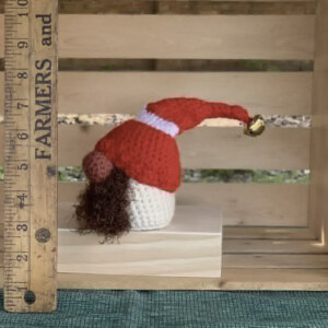 crocheted gnome stripe mini